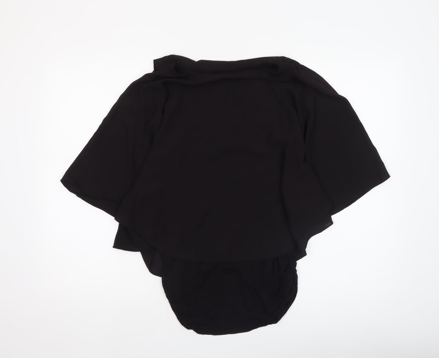 Womens UK Size S Dunnes Black Wrap Blouse