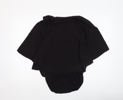 Womens UK Size S Dunnes Black Wrap Blouse