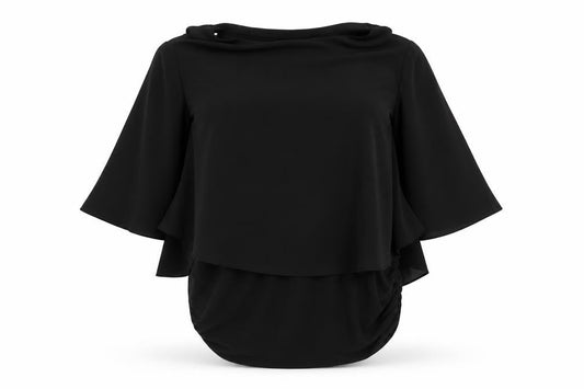 Womens UK Size S Dunnes Black Wrap Blouse