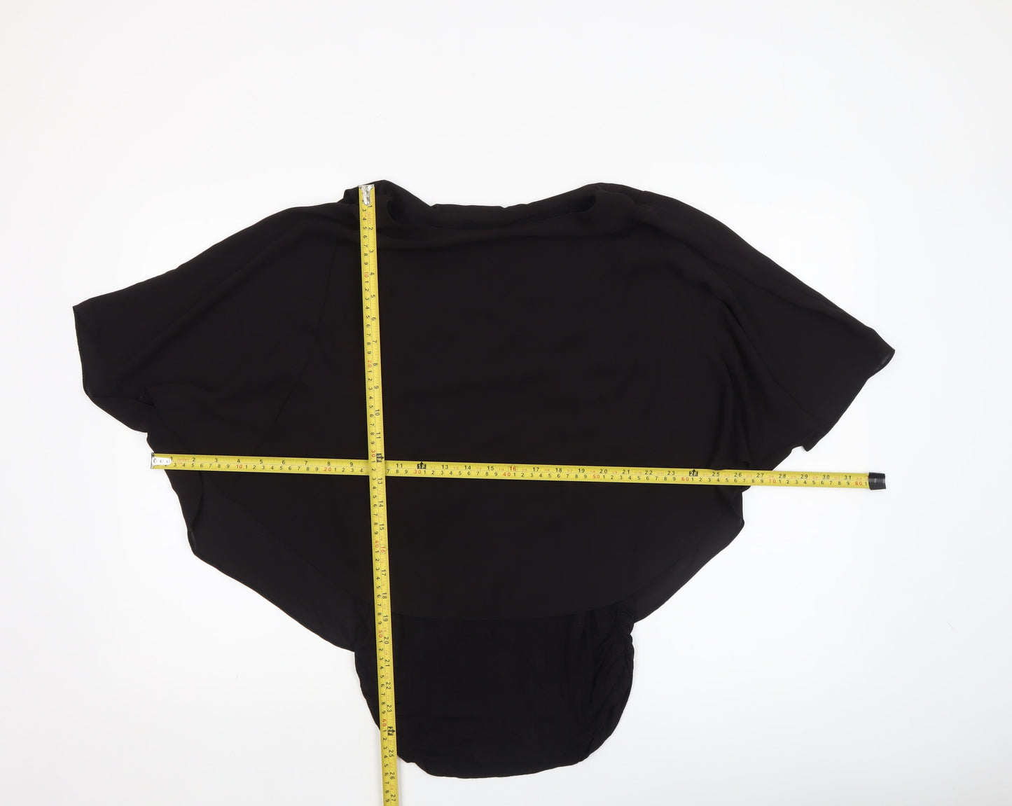 Womens UK Size S Dunnes Black Wrap Blouse