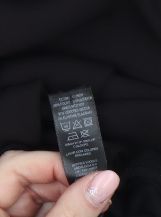 Womens UK Size S Dunnes Black Wrap Blouse