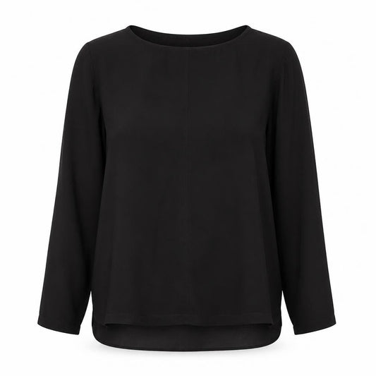 Womens UK Size 12 Whistles Black Basic Blouse