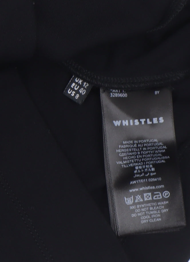 Womens UK Size 12 Whistles Black Basic Blouse