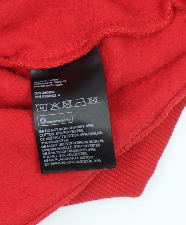 Womens UK Size 12 H&M Red Pullover Sweatshirt