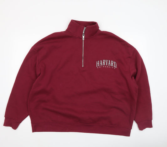 Womens UK Size L Harvard University Red Pullover Sweatshirt