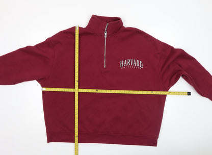 Womens UK Size L Harvard University Red Pullover Sweatshirt