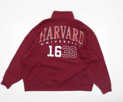 Womens UK Size L Harvard University Red Pullover Sweatshirt