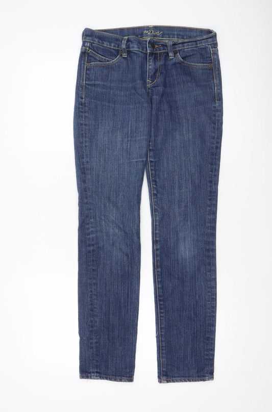 Womens UK Size 4 Old Navy Regular Fit Straight Blue Jeans