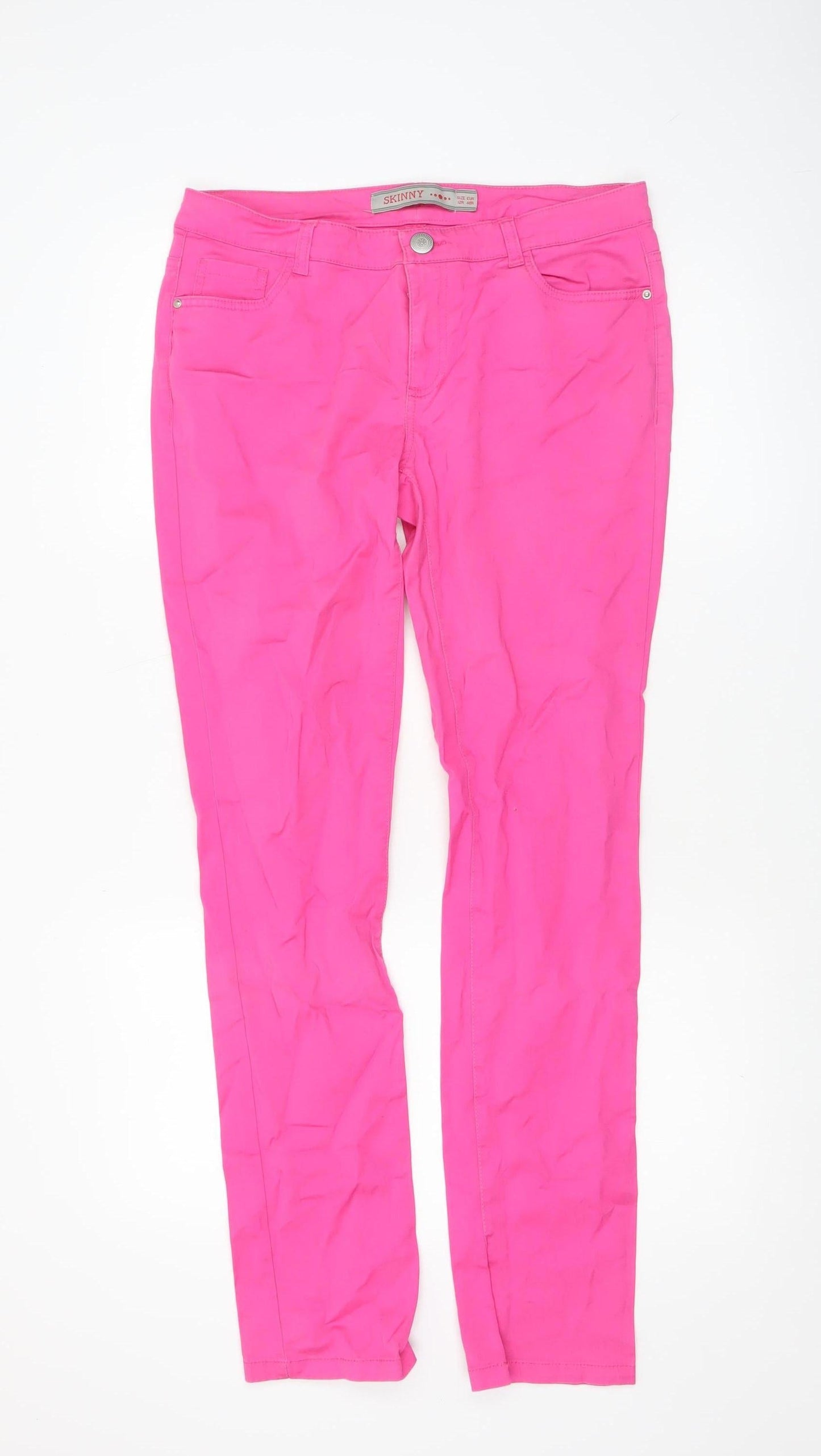 Womens UK Size 12 St. Bernard for Dunnes Slim Fit Skinny Pink Trousers