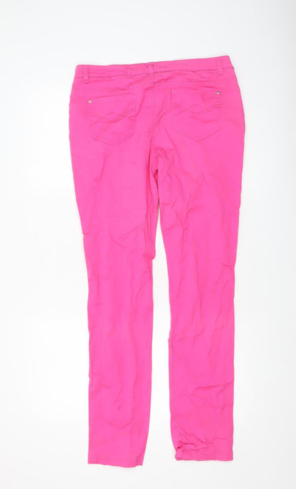 Womens UK Size 12 St. Bernard for Dunnes Slim Fit Skinny Pink Trousers