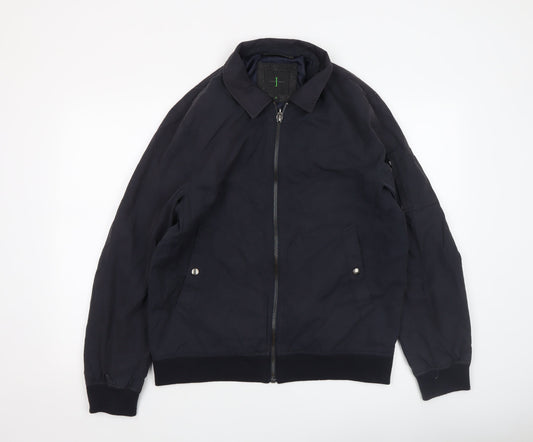 Mens UK Size M Jasper Conran Black Bomber Jacket