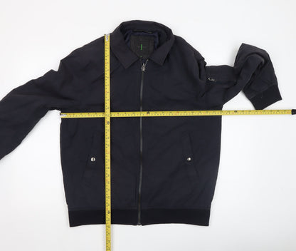 Mens UK Size M Jasper Conran Black Bomber Jacket