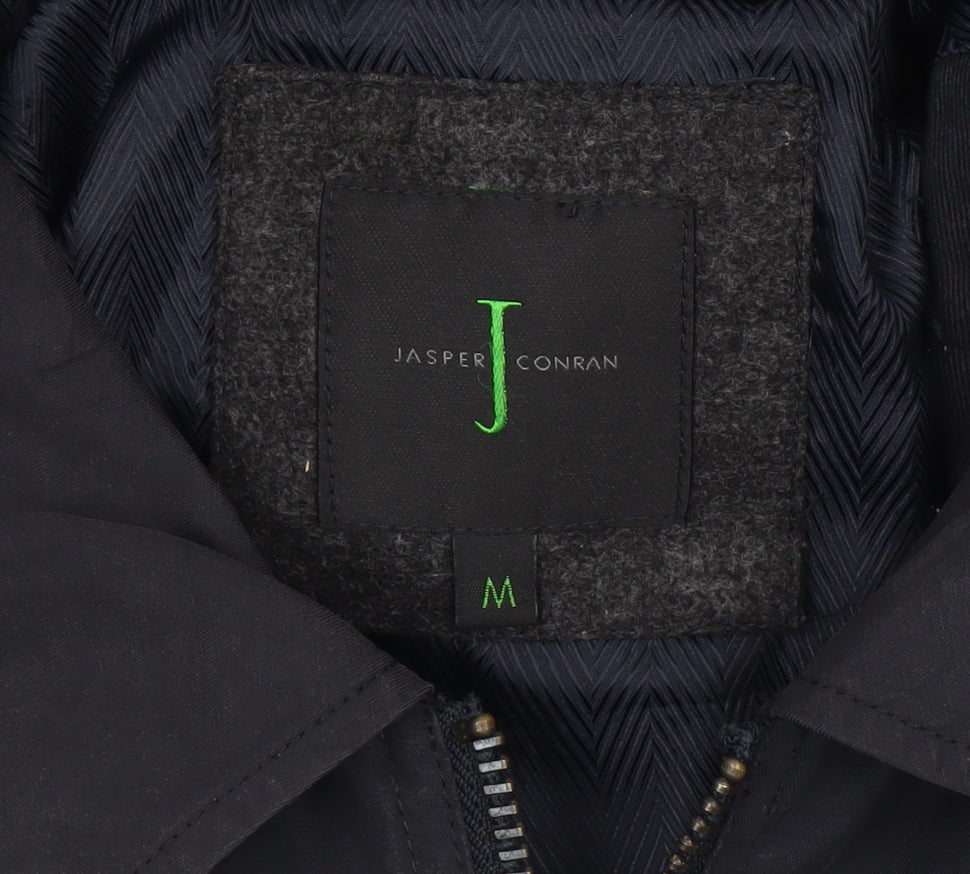 Mens UK Size M Jasper Conran Black Bomber Jacket