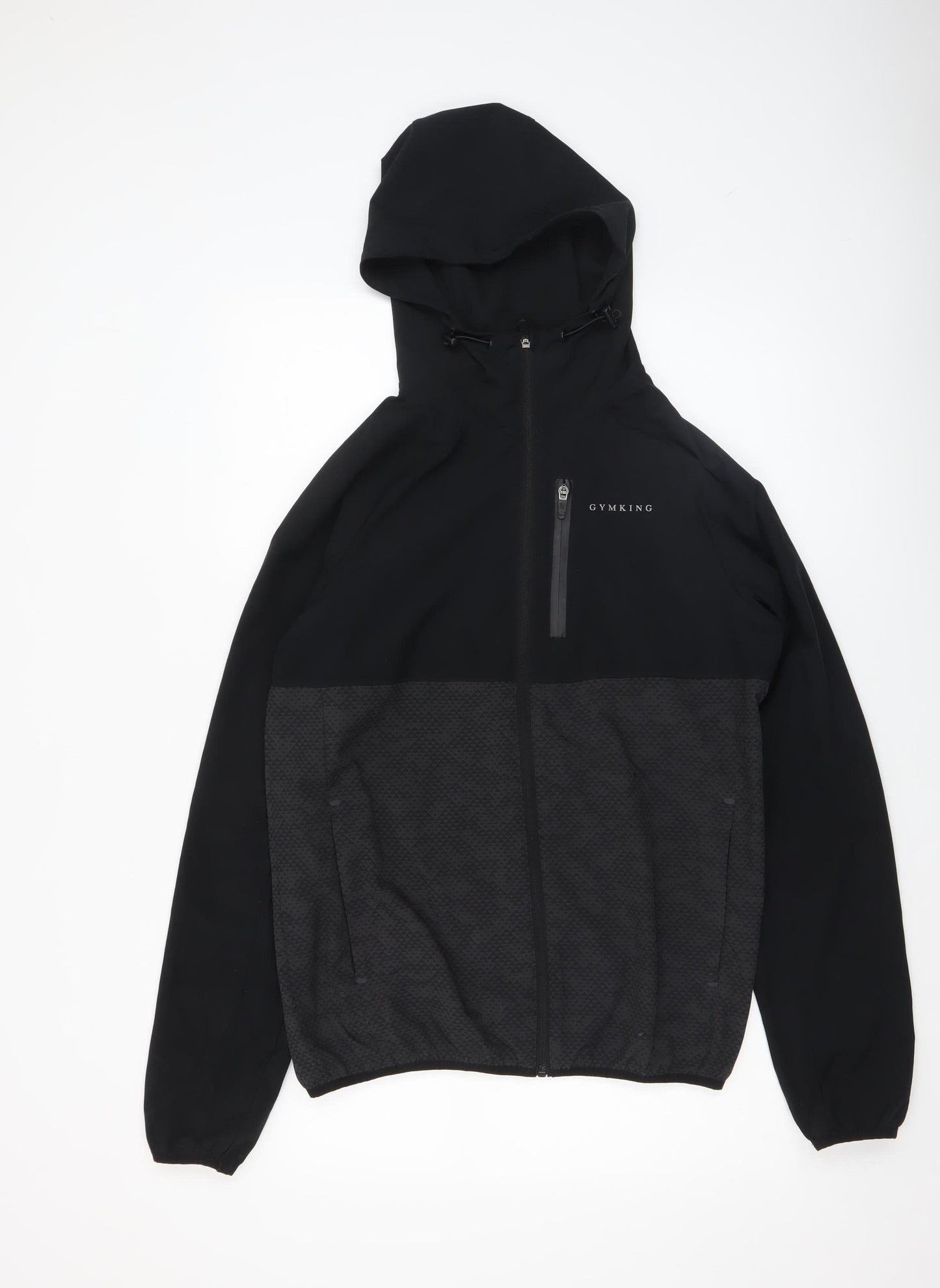 Mens UK Size S Gym King Black Full Zip Hoodie