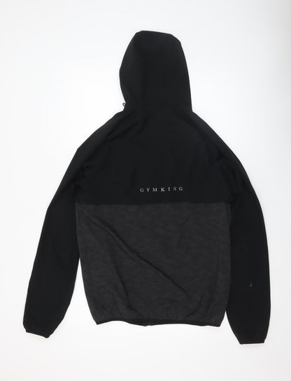 Mens UK Size S Gym King Black Full Zip Hoodie