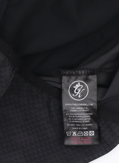 Mens UK Size S Gym King Black Full Zip Hoodie