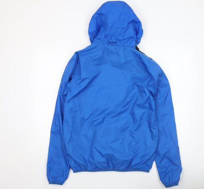 Mens UK Size S PUMA Blue Windbreaker Coat