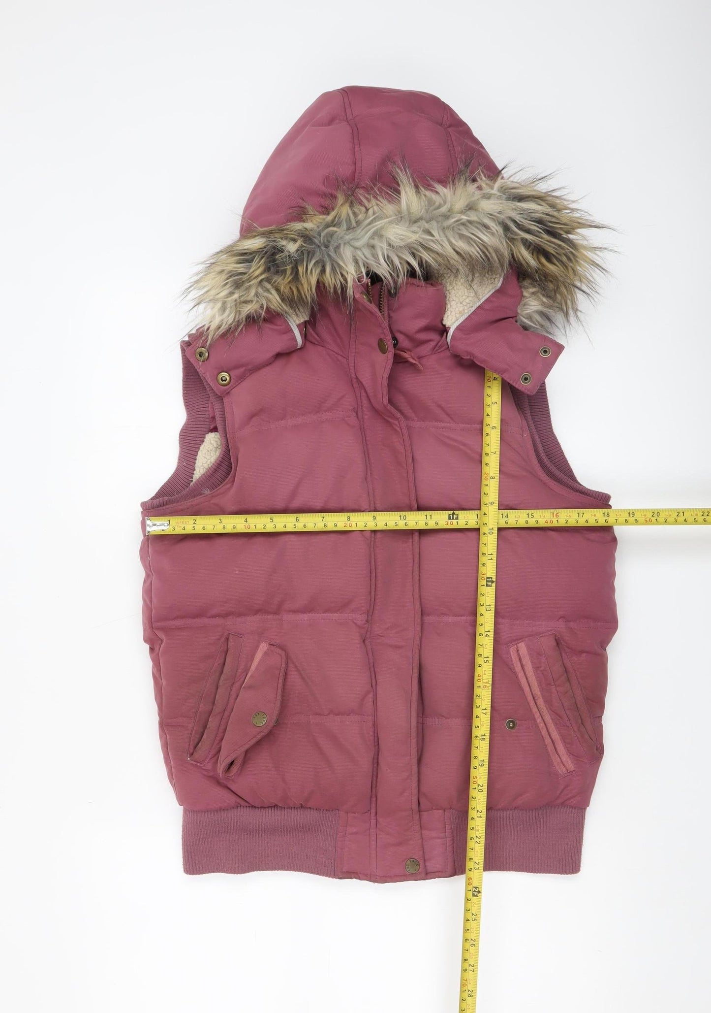 Womens UK Size 10 Fat Face Pink Puffer Jacket