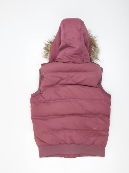 Womens UK Size 10 Fat Face Pink Puffer Jacket
