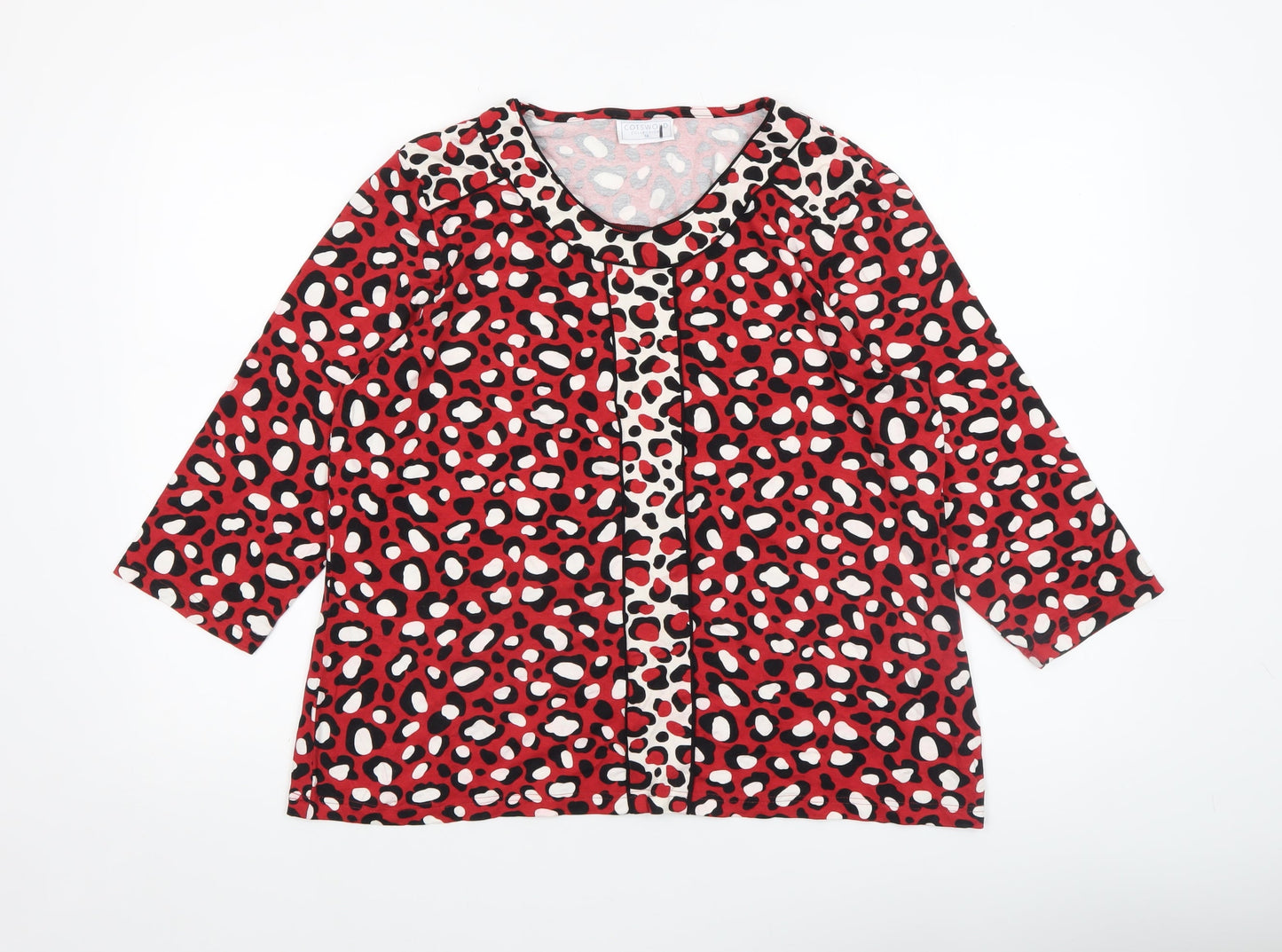 Womens UK Size 18 Cotswold Collections Red Tunic Blouse