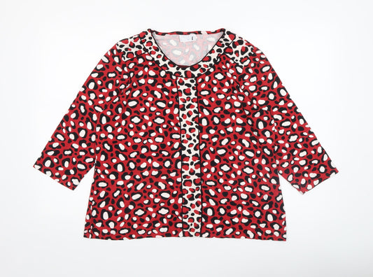 Womens UK Size 18 Cotswold Collections Red Tunic Blouse