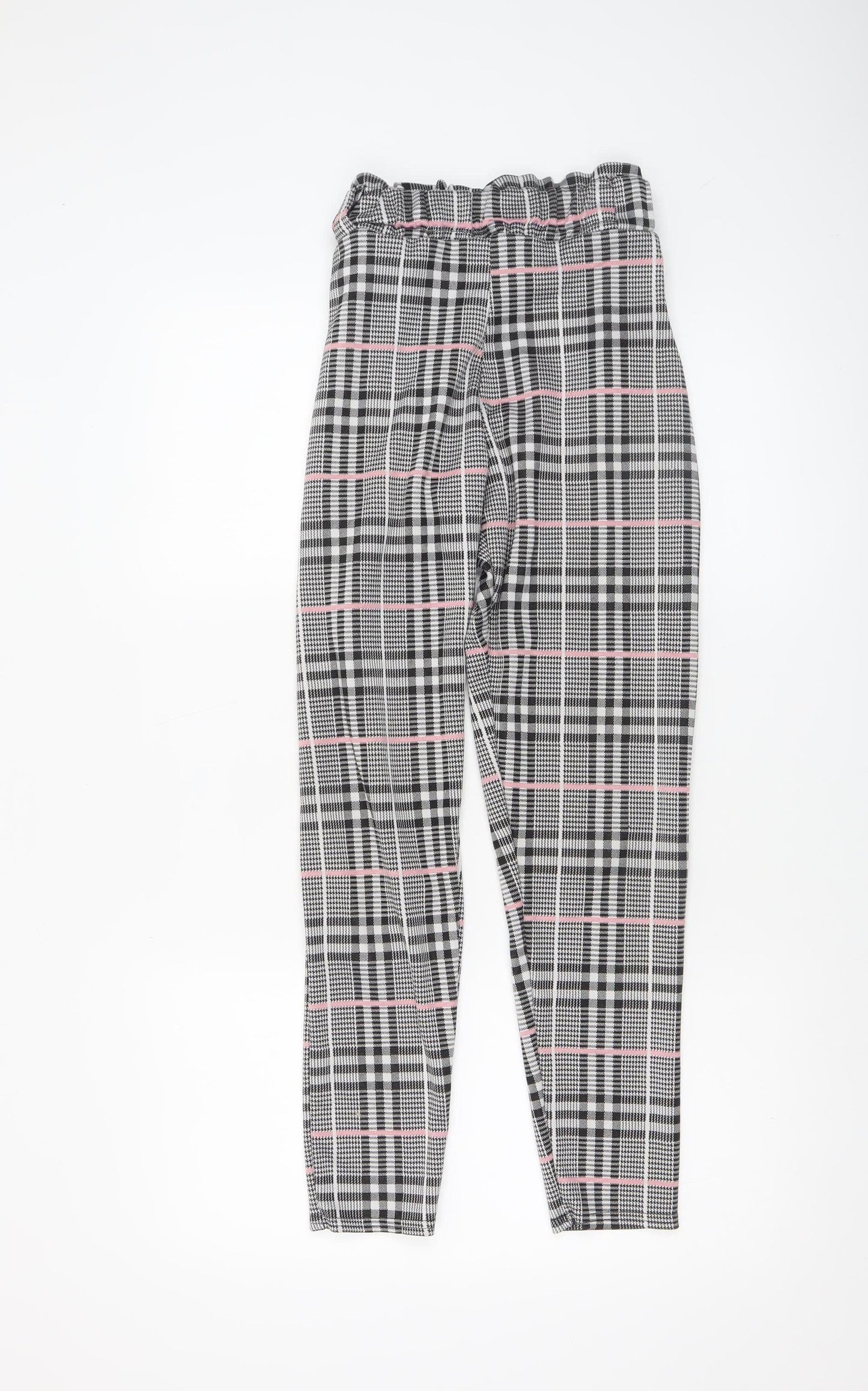 Womens UK Size 6 Quiz Regular Fit Paperbag Grey Trousers