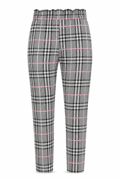 Womens UK Size 6 Quiz Regular Fit Paperbag Grey Trousers
