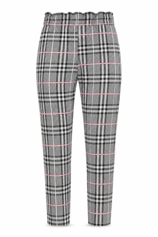 Womens UK Size 6 Quiz Regular Fit Paperbag Grey Trousers