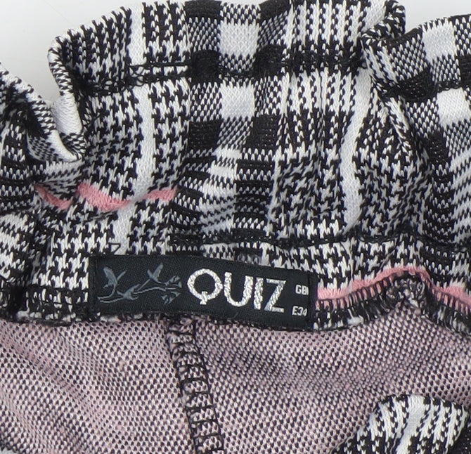 Womens UK Size 6 Quiz Regular Fit Paperbag Grey Trousers