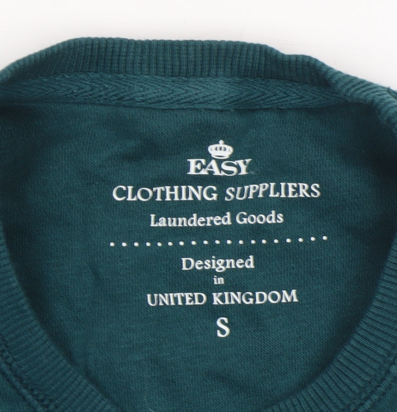 Mens UK Size S Easy Clothing Suppliers Green Pullover Sweatshirt