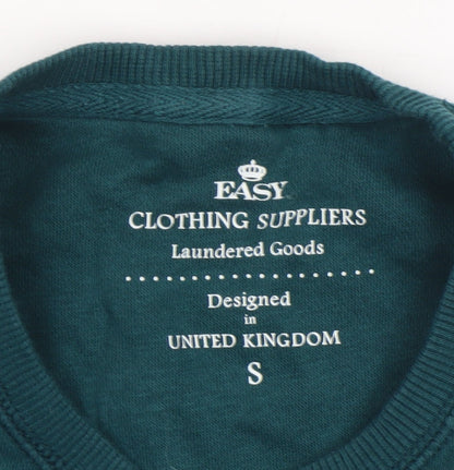 Mens UK Size S Easy Clothing Suppliers Green Pullover Sweatshirt