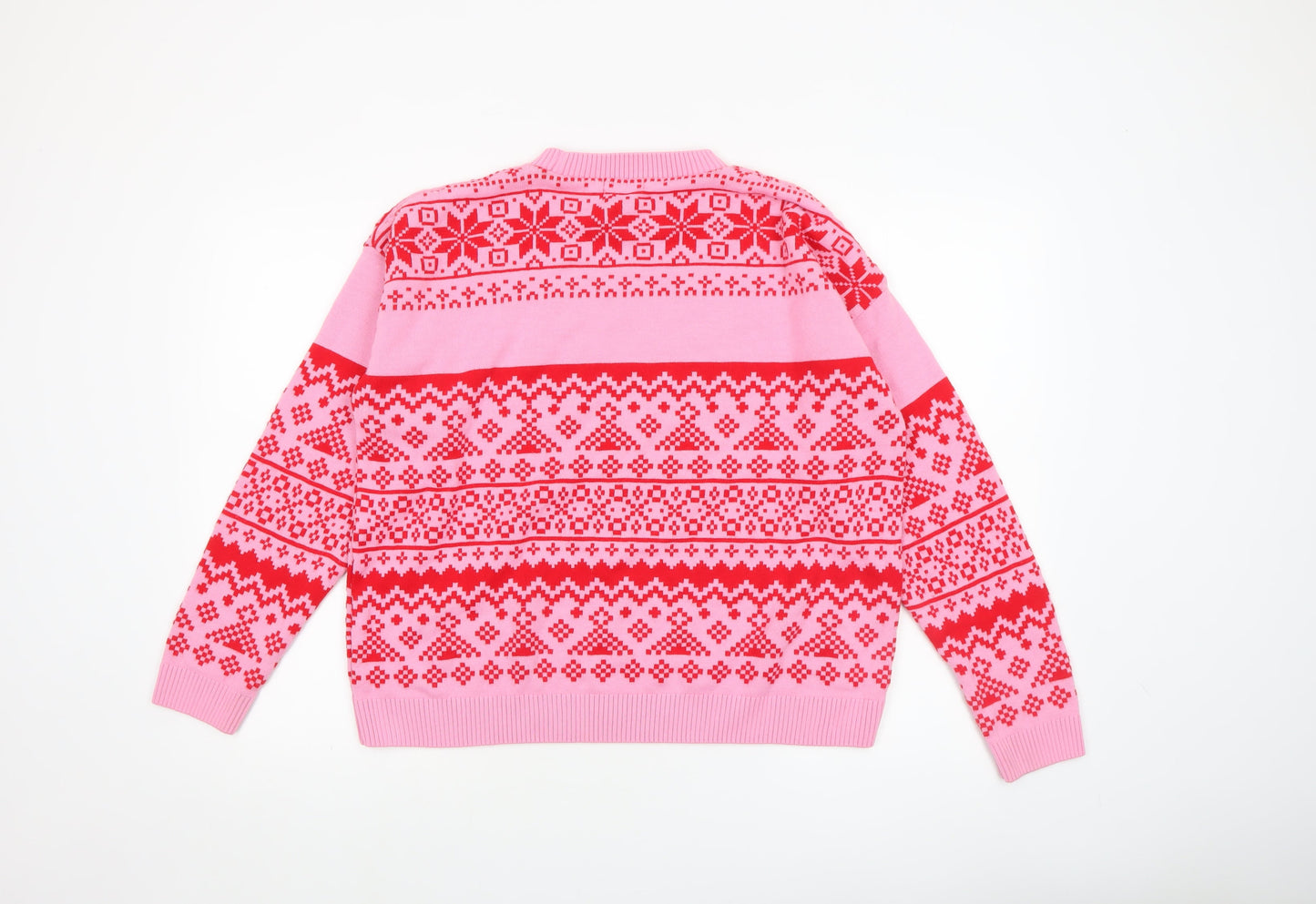 Womens UK Size L Boohoo Pink Pullover Jumper