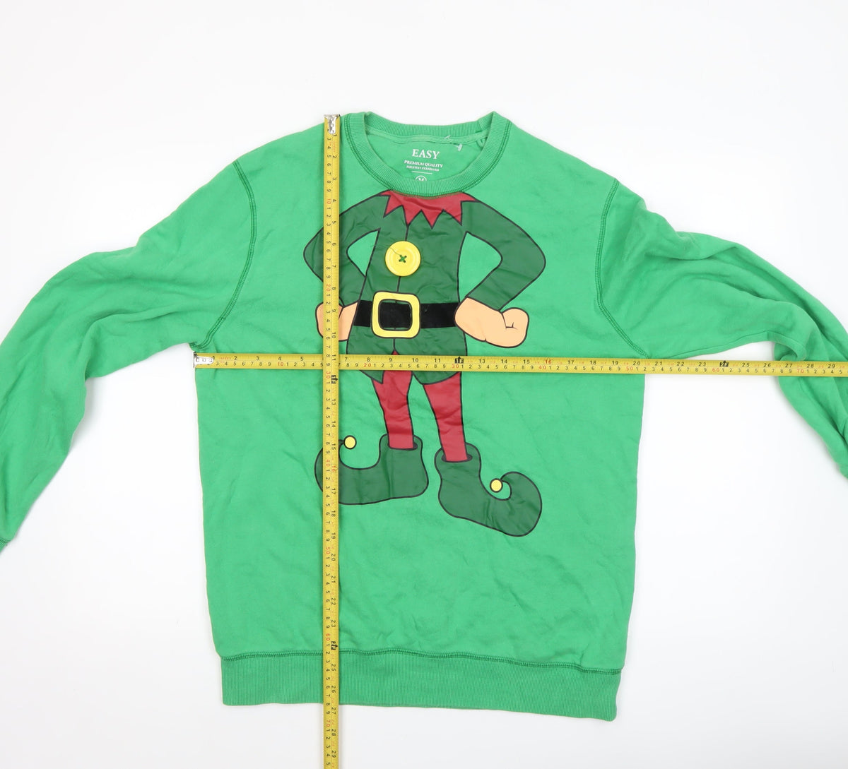 Mens UK Size M Easy Green Pullover Sweatshirt