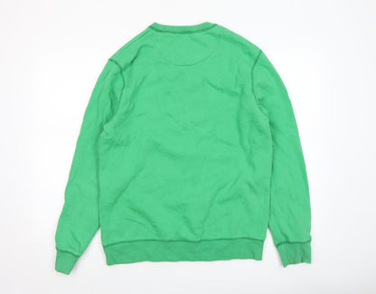 Mens UK Size M Easy Green Pullover Sweatshirt
