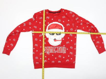 Mens UK Size XS Dunnes Stores Red Pullover Sweatshirt