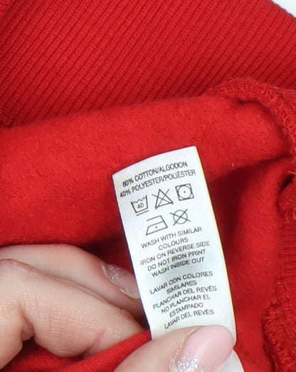 Mens UK Size XS Dunnes Stores Red Pullover Sweatshirt