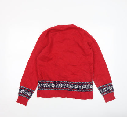 Womens UK Size S Dunnes Red Pullover Jumper
