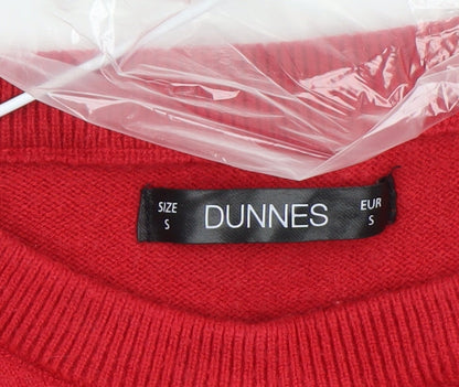 Womens UK Size S Dunnes Red Pullover Jumper