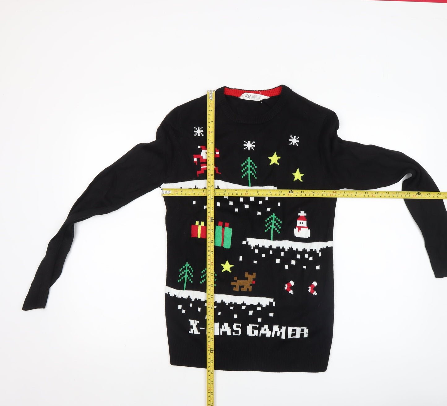 Boys UK Size 13-14 Years H&M Black Pullover Jumper