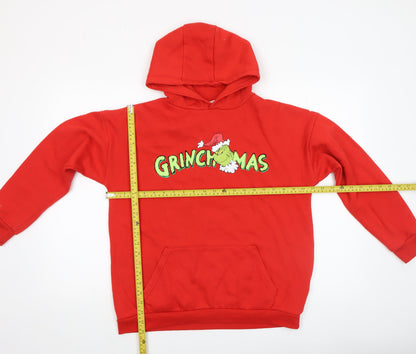 Boys UK Size 12-13 Years The Grinch Red Pullover Hoodie