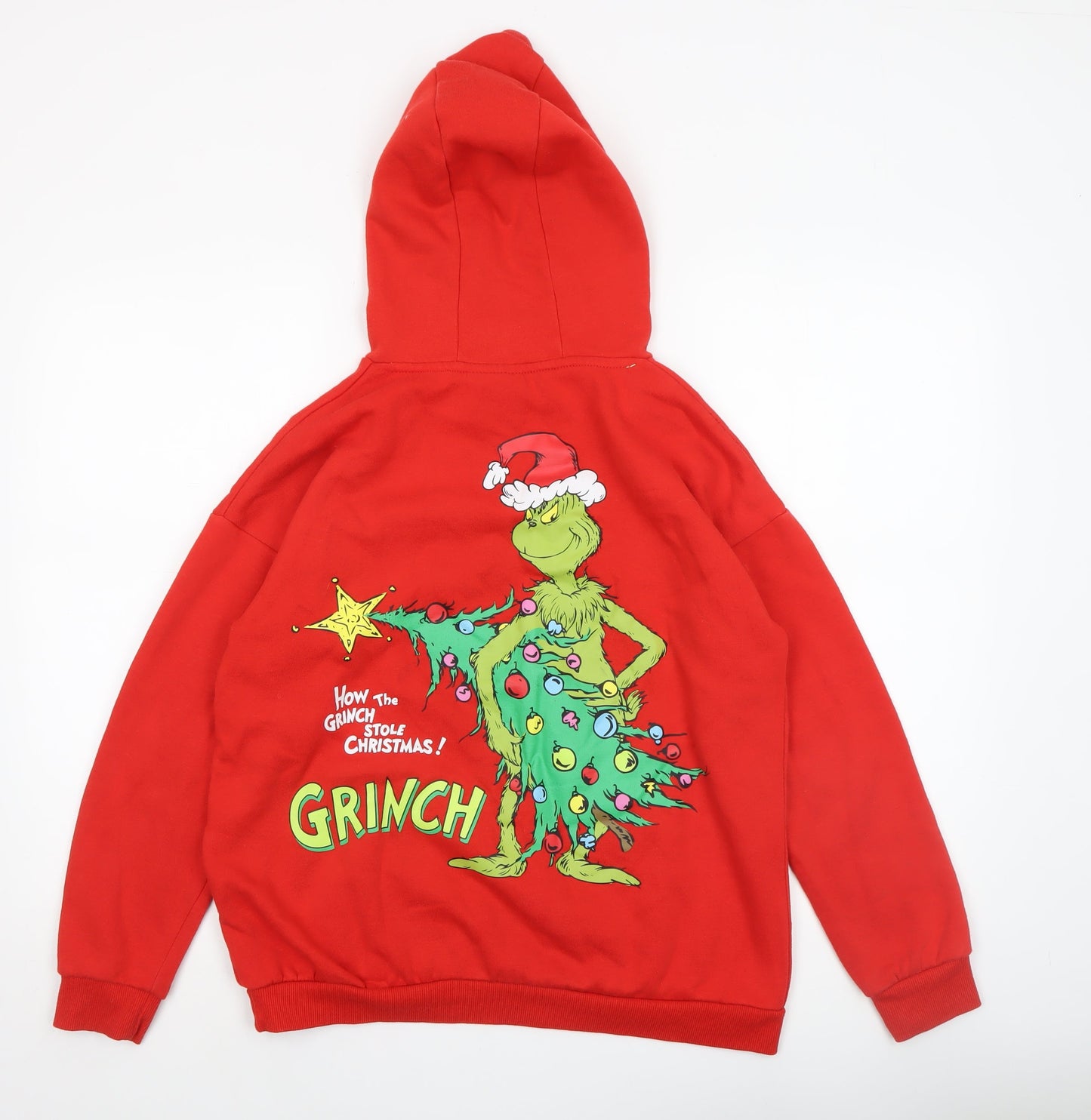 Boys UK Size 12-13 Years The Grinch Red Pullover Hoodie