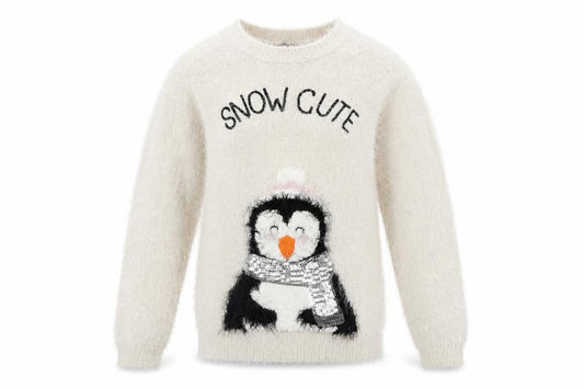 Girls UK Size 11-12 Years Fluid Ivory Pullover Jumper