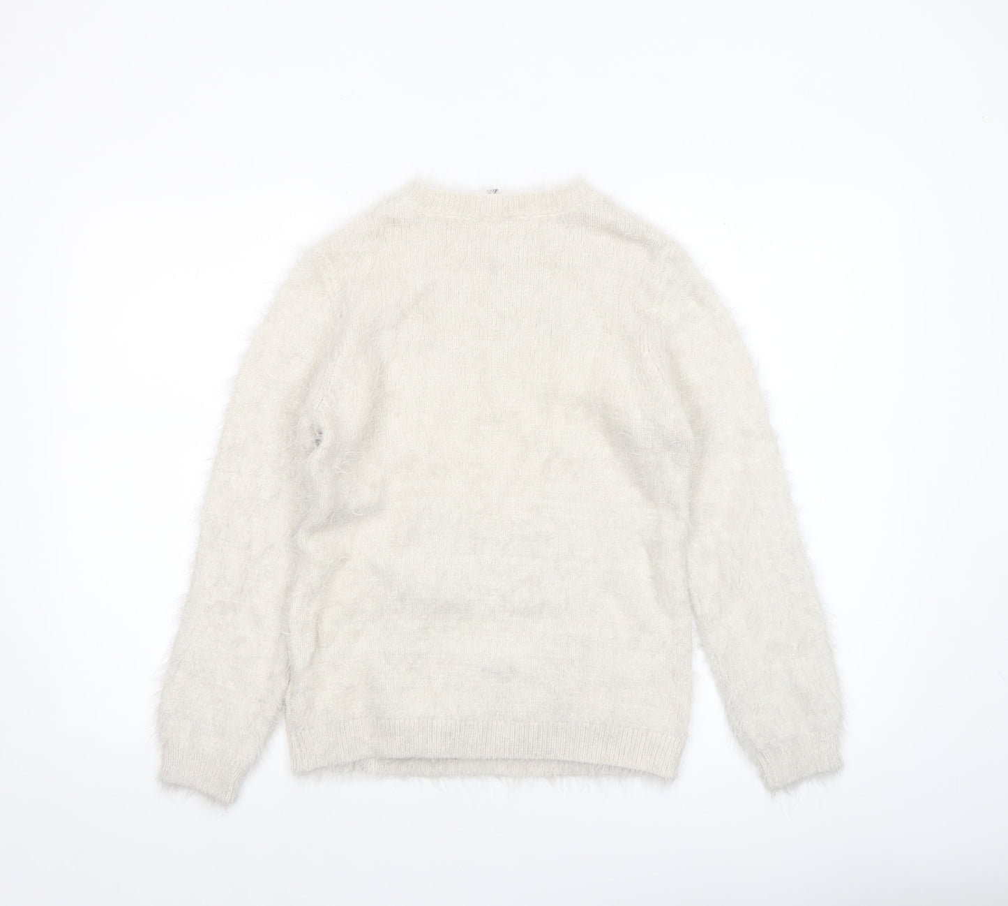Girls UK Size 11-12 Years Fluid Ivory Pullover Jumper