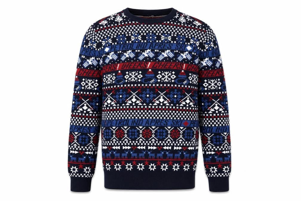 Mens UK Size S Petrol Industries Multicoloured Pullover Jumper