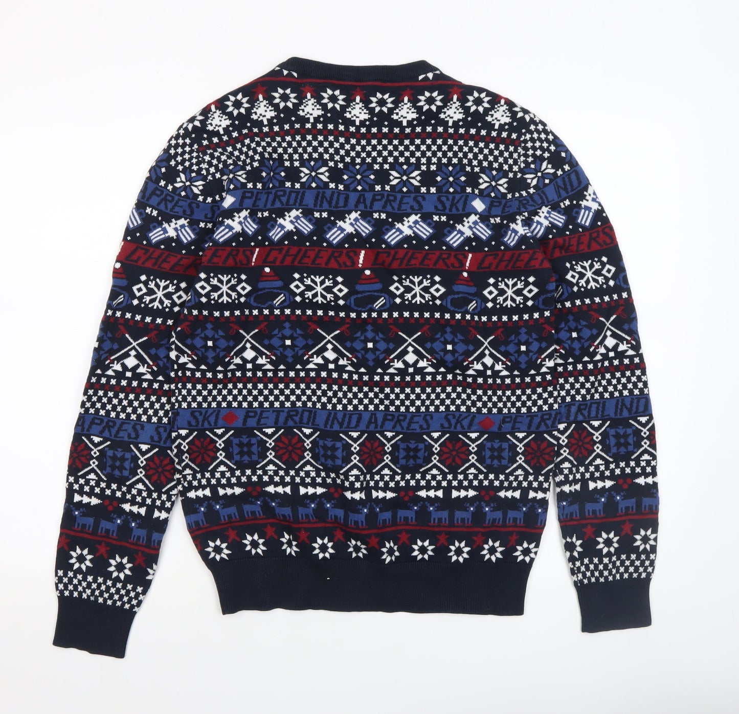 Mens UK Size S Petrol Industries Multicoloured Pullover Jumper