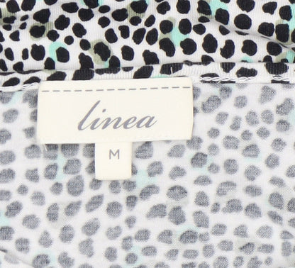 Womens UK Size M Linea Multicoloured Cowl Neck Blouse