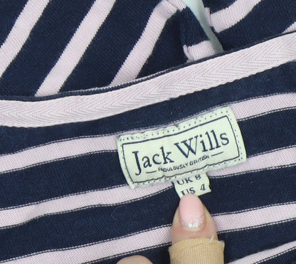Womens UK Size 8 Jack Wills Blue Basic T-Shirt