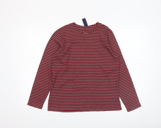 Womens UK Size XS Lands' End Red Basic T-Shirt