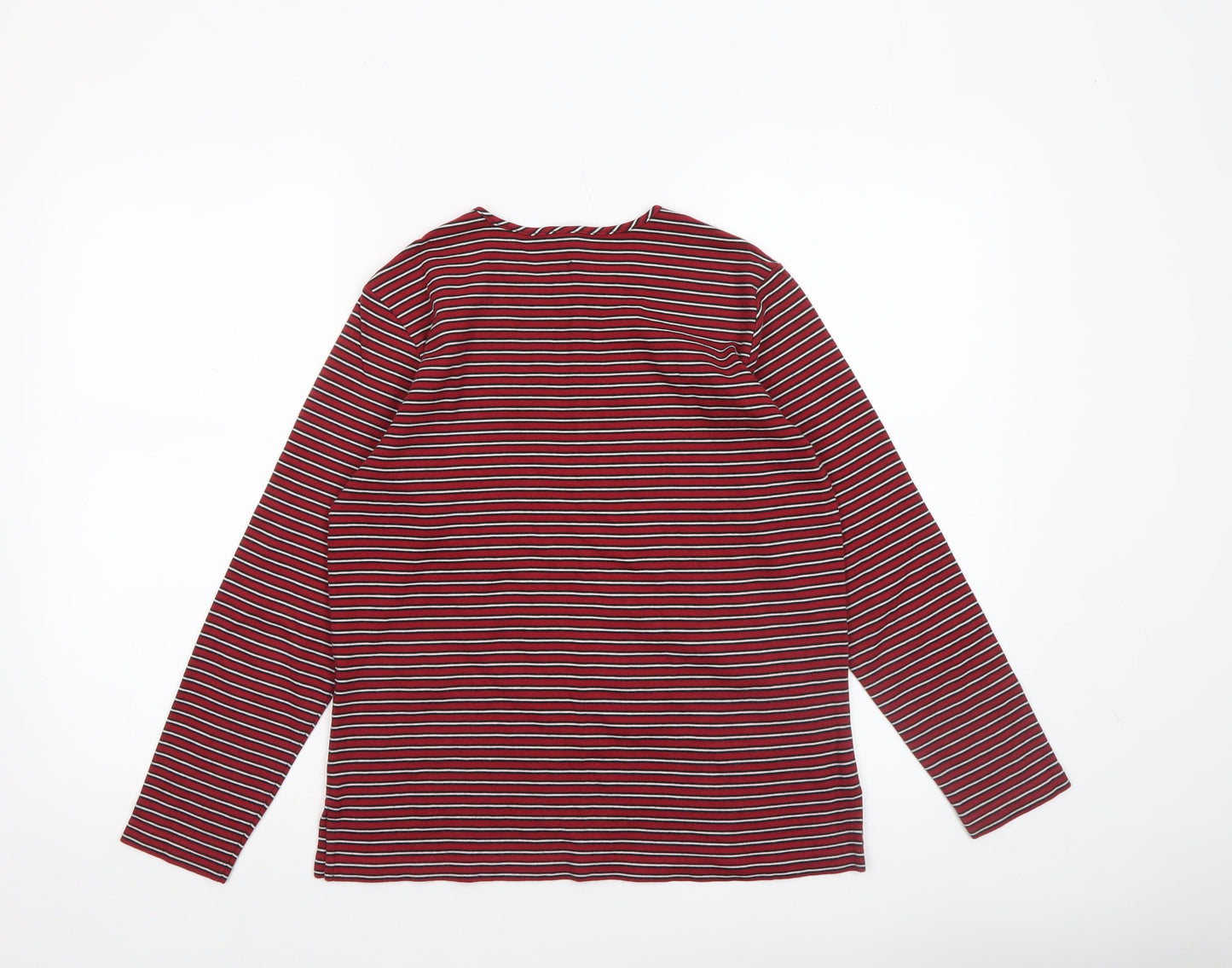 Womens UK Size XS Lands' End Red Basic T-Shirt