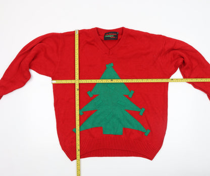 Womens UK Size 7XL Christmas Jumper King Red Pullover Jumper